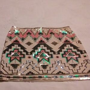 Express sequin mini-skirt